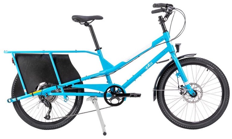 Blue Electric Cargo Bike